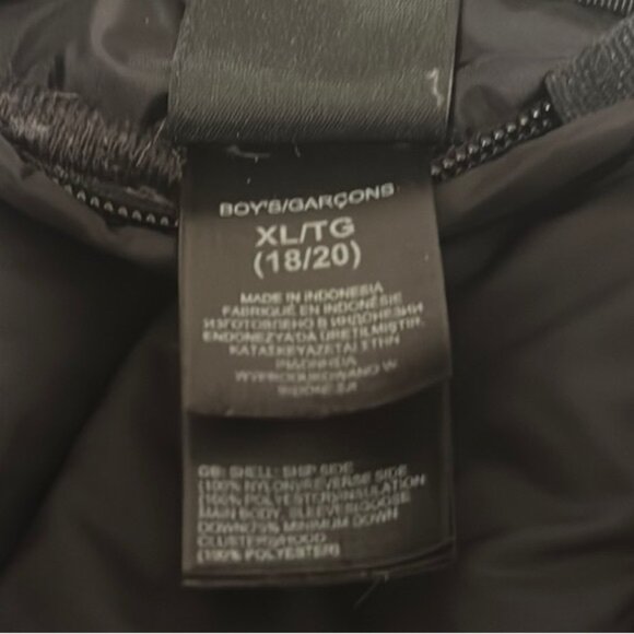 The North Face Black Plaid Reversible Down Hooded Puffer Jacket Coat Boys XL - Picture 9 of 11